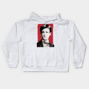 French Surrealist Poet Arthur Rimbaud illustration Kids Hoodie